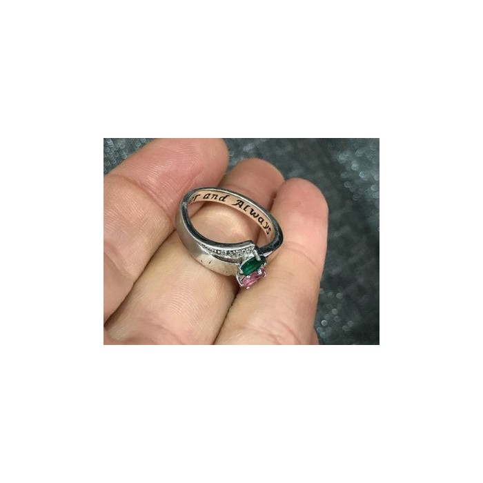 925 Sterling Silver CZ Ring Size 6.5