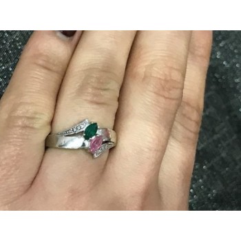 925 Sterling Silver CZ Ring Size 6.5