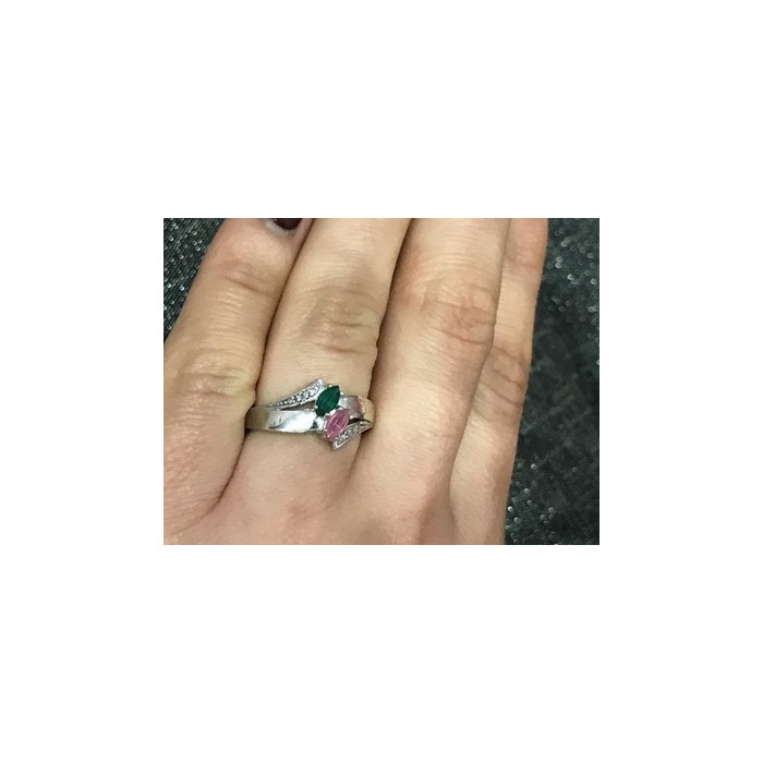 925 Sterling Silver CZ Ring Size 6.5