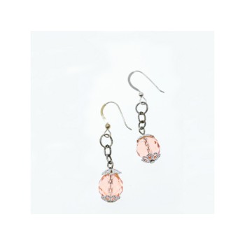 925 Sterling Silver Jewelry Glass Earrings