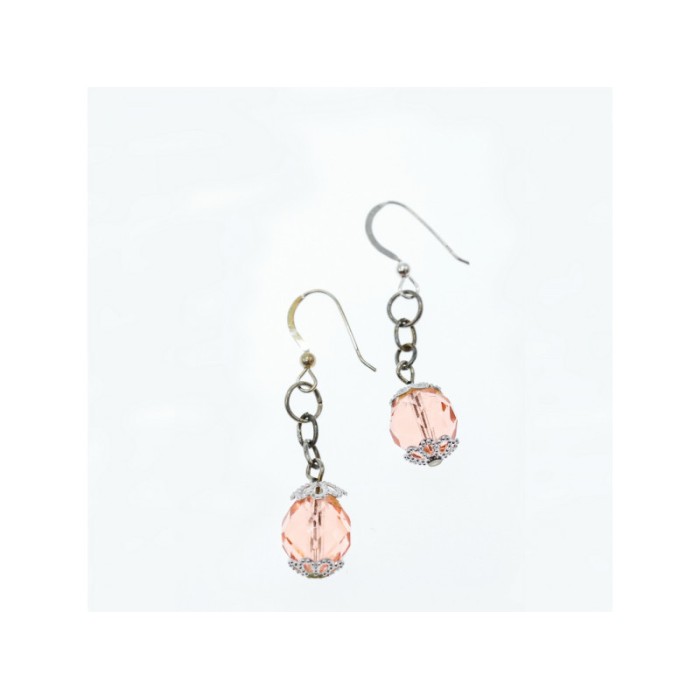 925 Sterling Silver Jewelry Glass Earrings