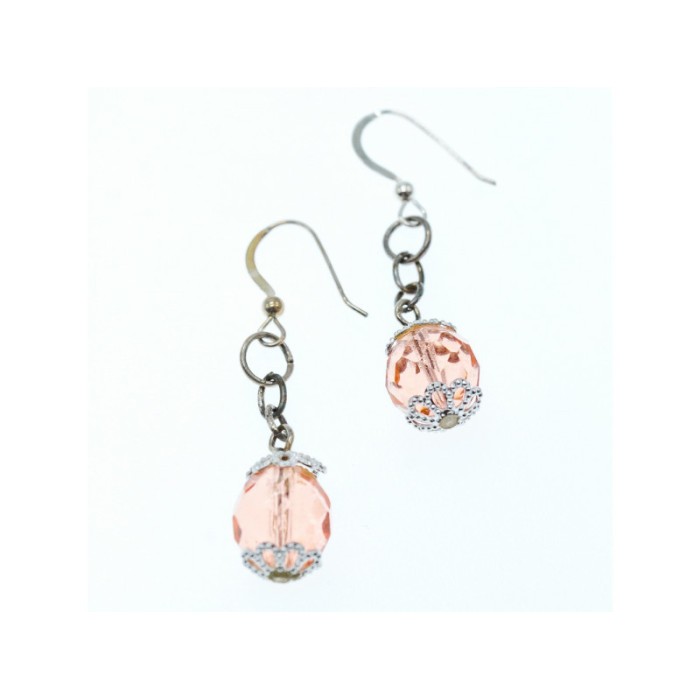 925 Sterling Silver Jewelry Glass Earrings