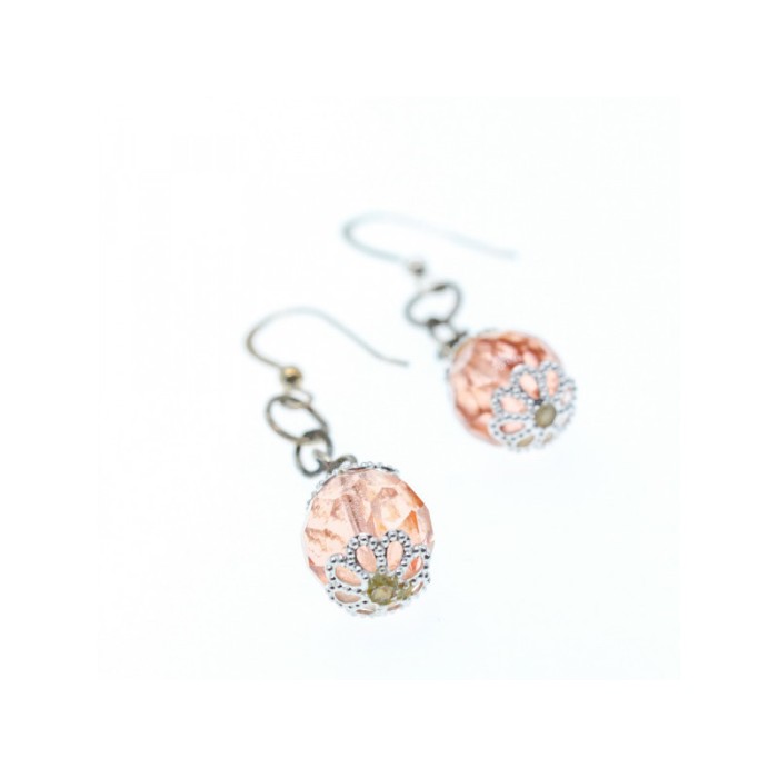 925 Sterling Silver Jewelry Glass Earrings