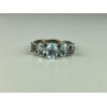 925 Sterling Silver Blue Spinel Ring Size 6.5
