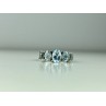925 Sterling Silver Blue Spinel Ring Size 6.5