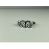 925 Sterling Silver Blue Spinel Ring Size 6.5