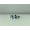 925 Sterling Silver Blue Spinel Ring Size 6.5