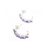 925 Sterling Silver Purple Tourmaline Earrings