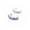 925 Sterling Silver Purple Tourmaline Earrings