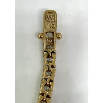 925 Sterling Silver Vermeil CZ Bracelet