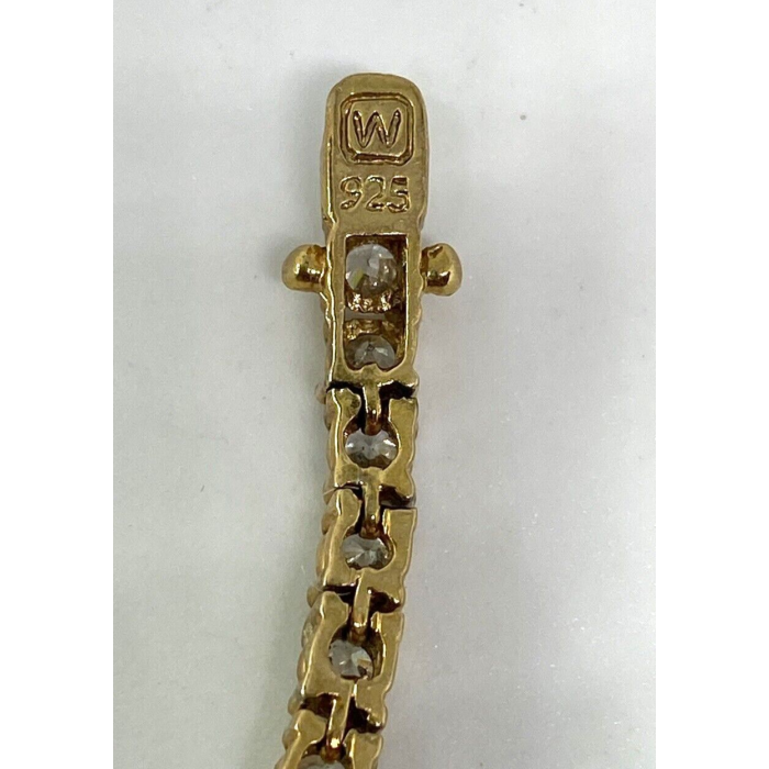 925 Sterling Silver Vermeil CZ Bracelet