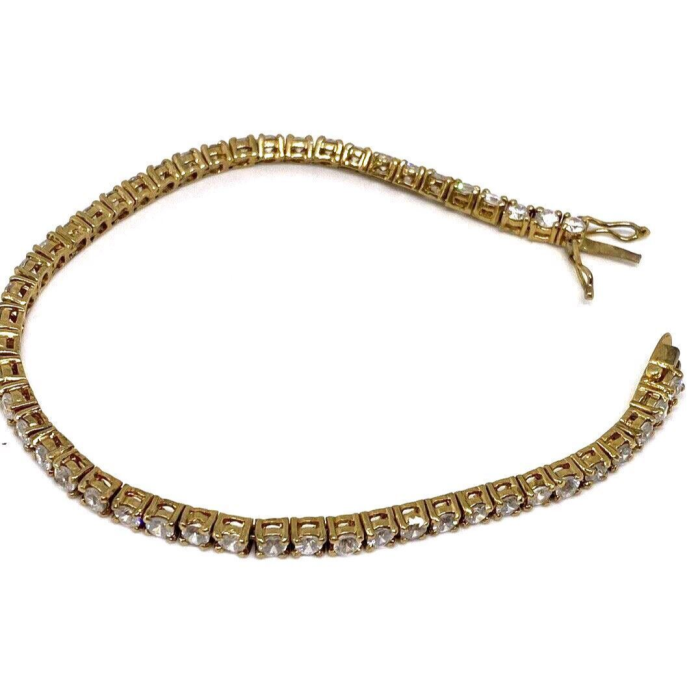 925 Sterling Silver Vermeil CZ Bracelet