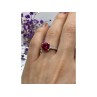 925 Sterling Silver Pink Topaz & CZ Ring Size 7