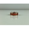 925 Sterling Silver Orange CZ Ring Size 8