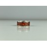 925 Sterling Silver Orange CZ Ring Size 8