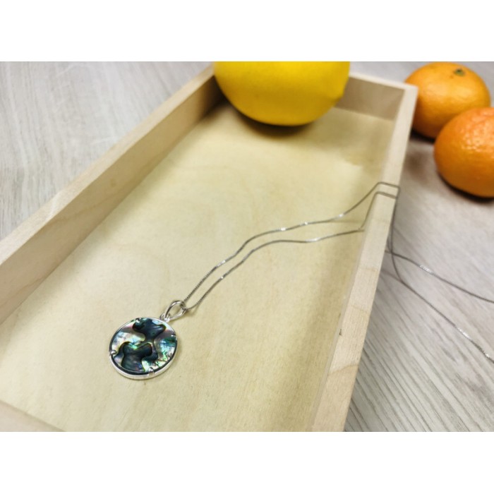 925 Sterling Silver Haliotis Chain With Pendant