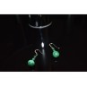925 Sterling Silver Malachite Dangle Earrings