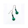 925 Sterling Silver Malachite Dangle Earrings