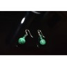 925 Sterling Silver Malachite Dangle Earrings