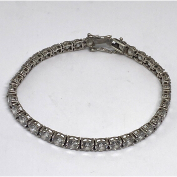 925 Sterling Silver CZ Bracelet