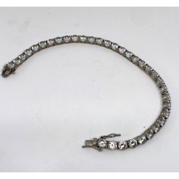 925 Sterling Silver CZ Bracelet