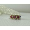 925 Sterling Silver Pink & White CZ Ring Size 5.5