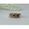 925 Sterling Silver Pink & White CZ Ring Size 5.5