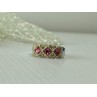 925 Sterling Silver Pink & White CZ Ring Size 5.5