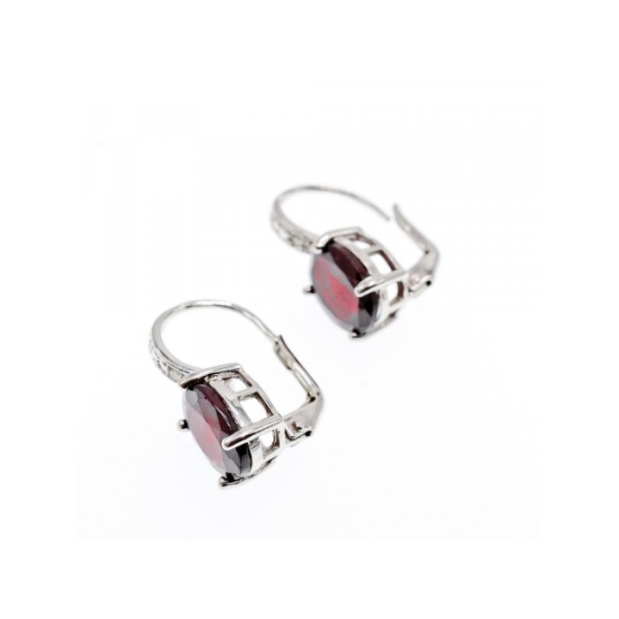 925 Sterling Silver Almandine Earrings