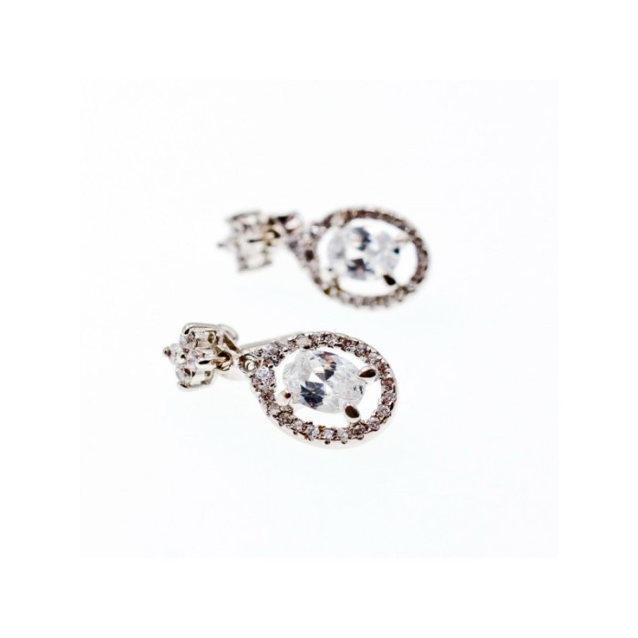 925 Sterling Silver CZ Stud Earrings