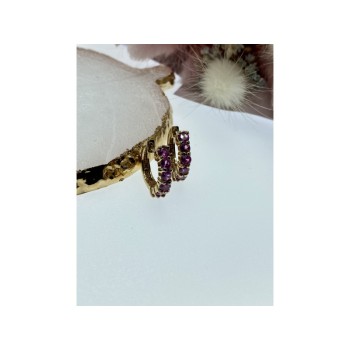 925 Sterling Silver Gold Plated Spinel Earrings