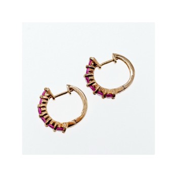 925 Sterling Silver Gold Plated Spinel Earrings