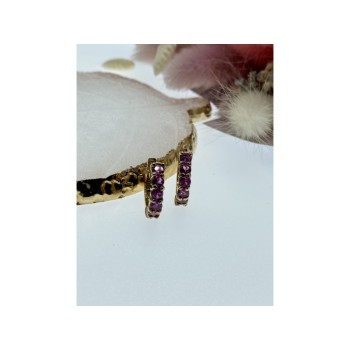 925 Sterling Silver Gold Plated Spinel Earrings