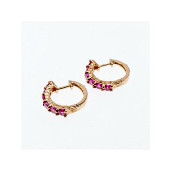 925 Sterling Silver Gold Plated Spinel Earrings