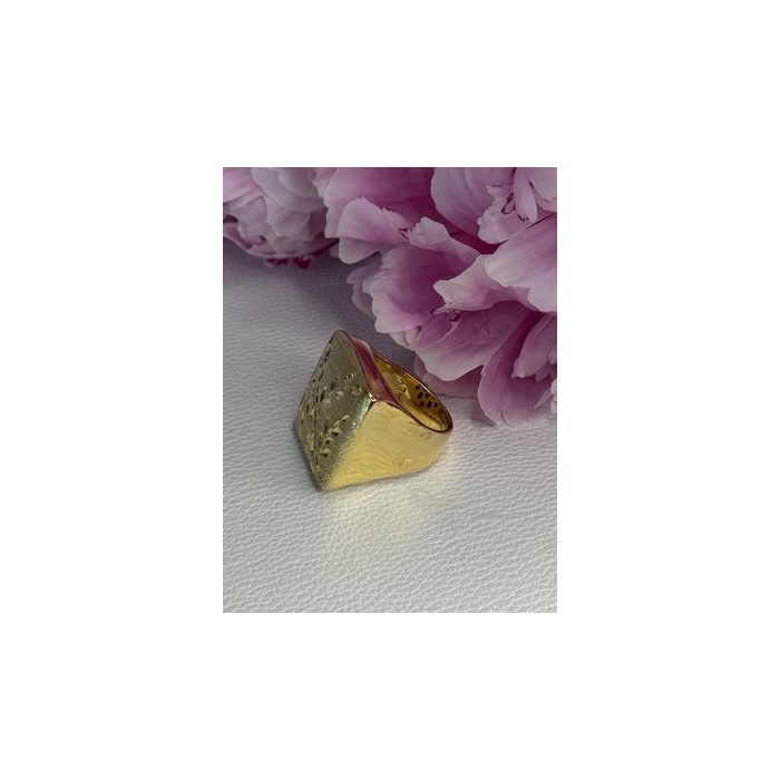 925 Sterling Silver Gold Plated Italy Ring Size 8