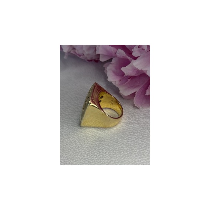925 Sterling Silver Gold Plated Italy Ring Size 8