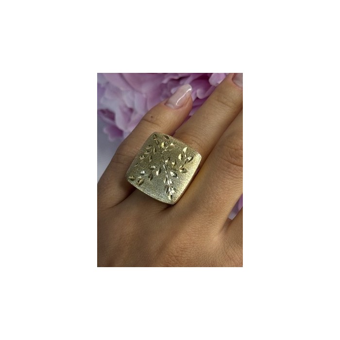 925 Sterling Silver Gold Plated Italy Ring Size 8