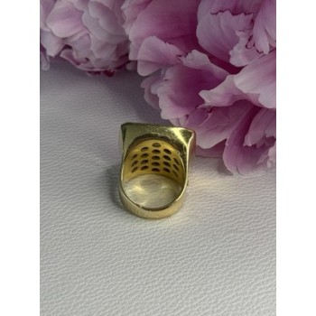925 Sterling Silver Gold Plated Italy Ring Size 8