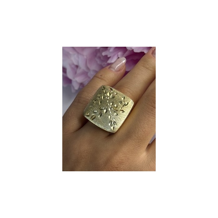 925 Sterling Silver Gold Plated Italy Ring Size 8