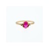 10K YELLOW GOLD STAR SAPPHIRE & DIAMONDS RING SIZE 5.5