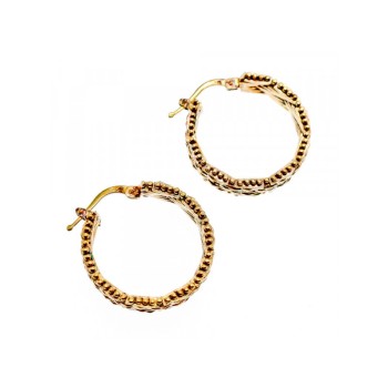 925 Sterling Silver Gold Plated Earrings Italy
