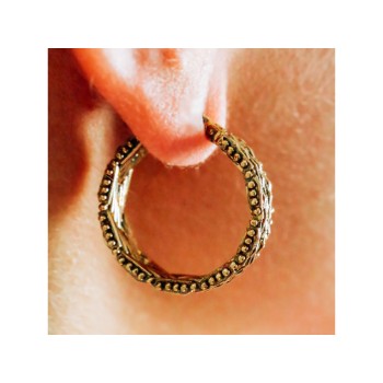 925 Sterling Silver Gold Plated Earrings Italy