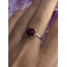 925 Sterling Silver Gold Plated Part Ruby Ring Size 8