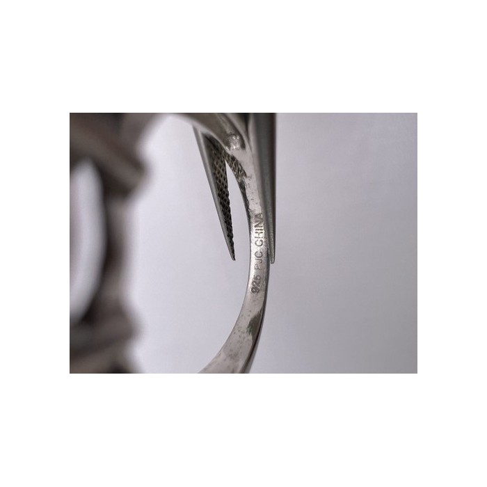 925 Sterling Silver Garnet Ring Size 6