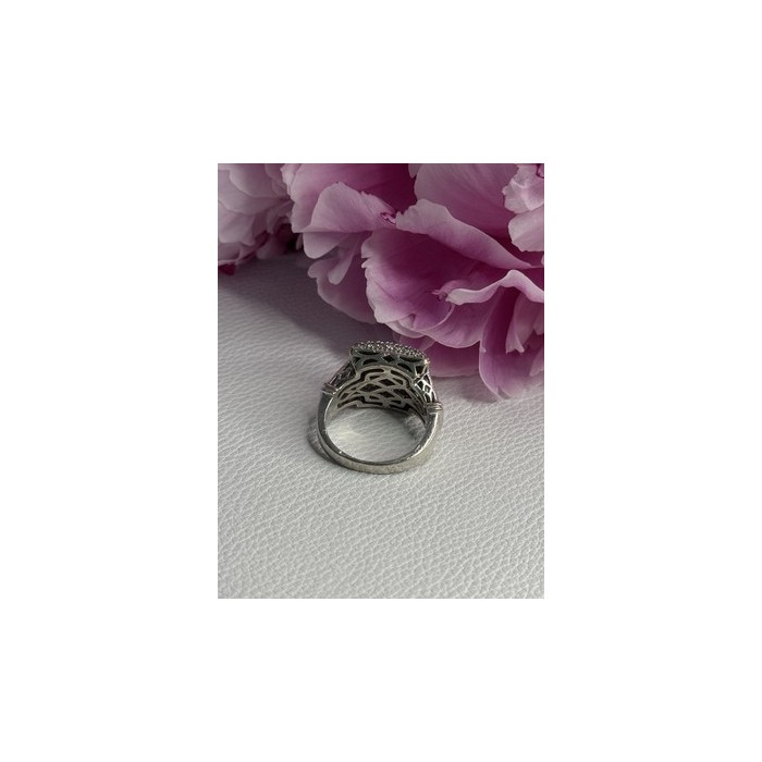 925 Sterling Silver White Sapphire Ring Size 7