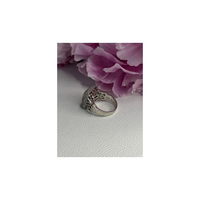 925 Sterling Silver White Sapphire Ring Size 7