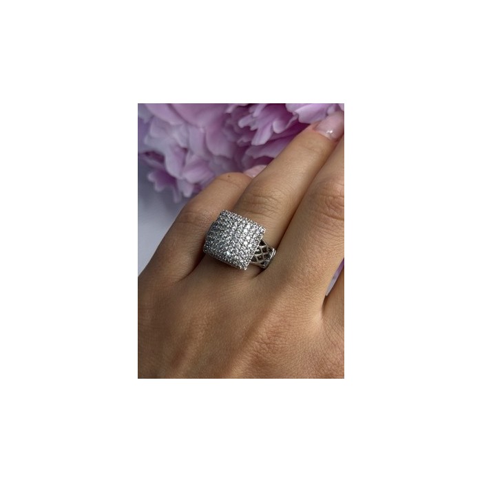 925 Sterling Silver White Sapphire Ring Size 7