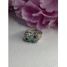 925 Sterling Silver Turquoise & Sodalite Ring Size 7.5