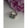 925 Sterling Silver Turquoise & Sodalite Ring Size 7.5