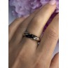 925 Sterling Silver Gold Plated Onyx Ring Size 8